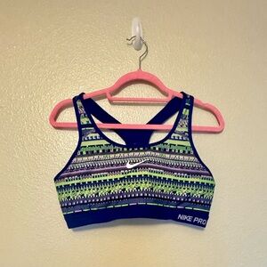 Nike Dri-FIT Blue and Green Sports Bra